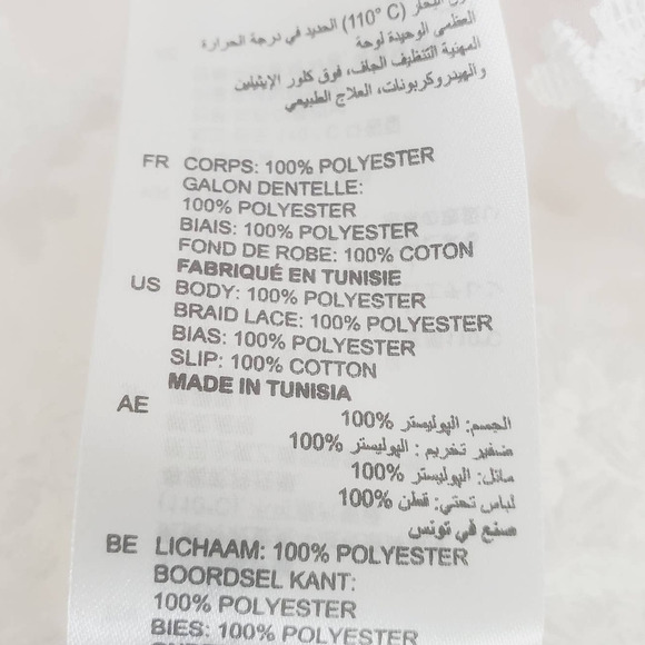 Sandro Paris Isabelle Floral Embroidered Lace Mini Dress Small NEW Striped Slip - Picture 14 of 16